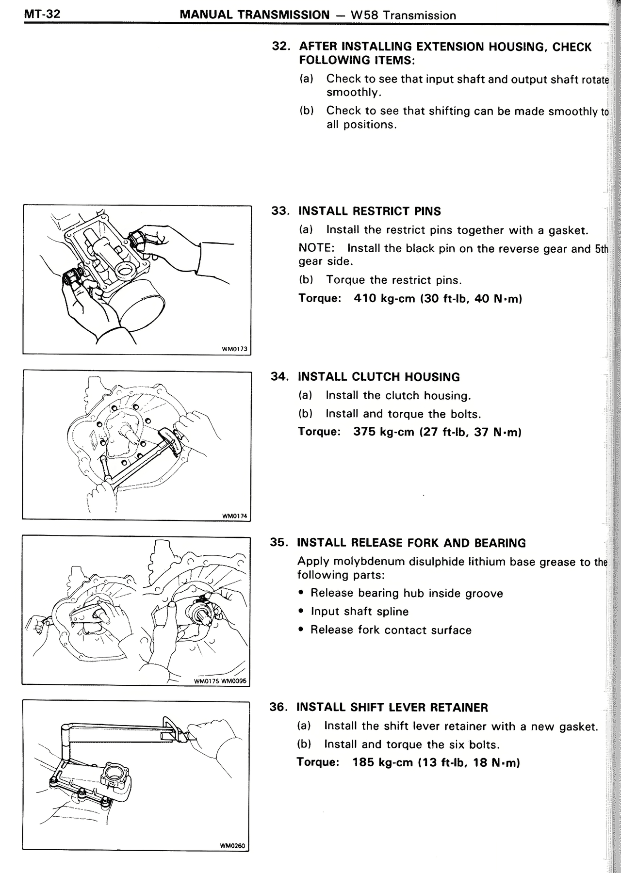 Manual Transmission — MK2 Supra Manual Transmission, page 32
