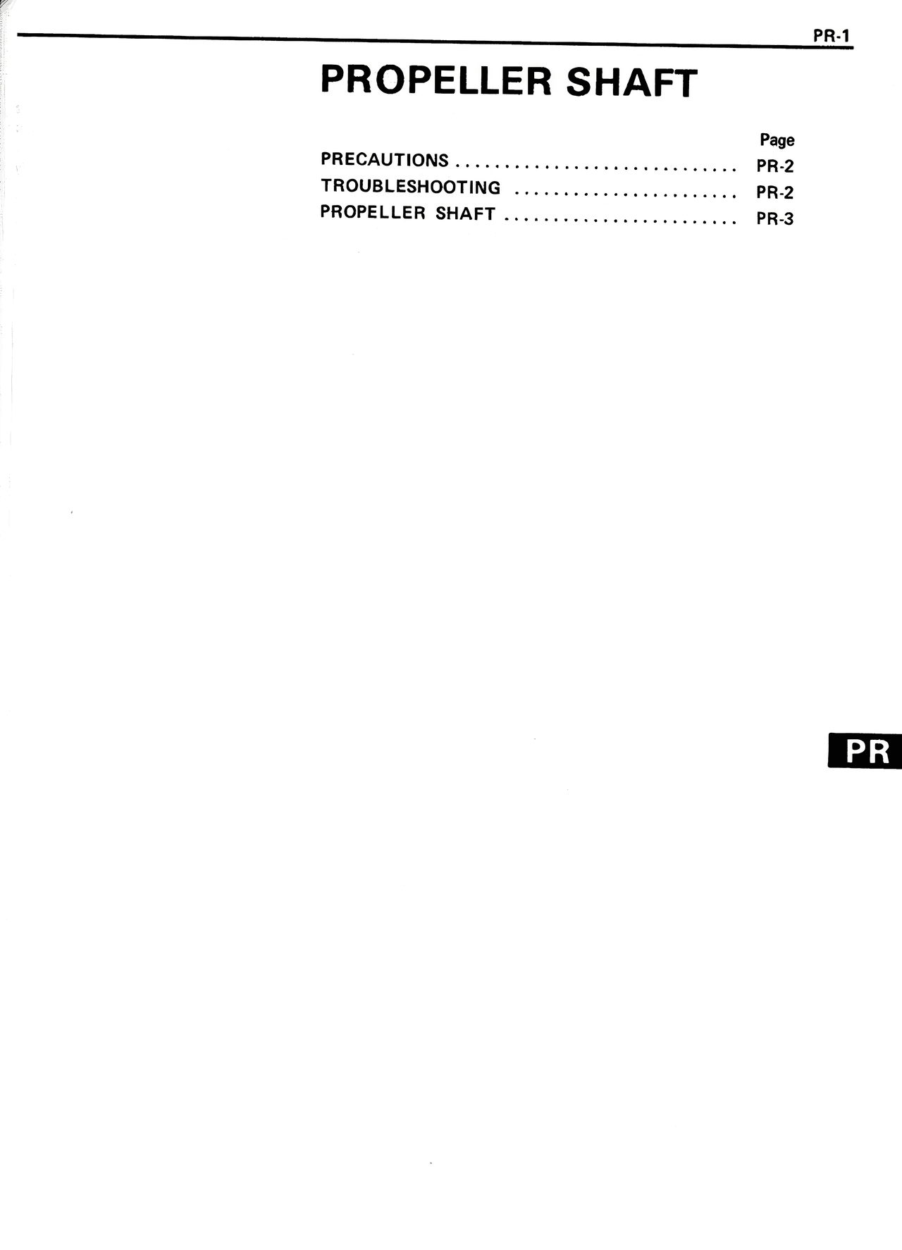 Propeller Shaft — MK2 Supra Propeller Shaft, page 1