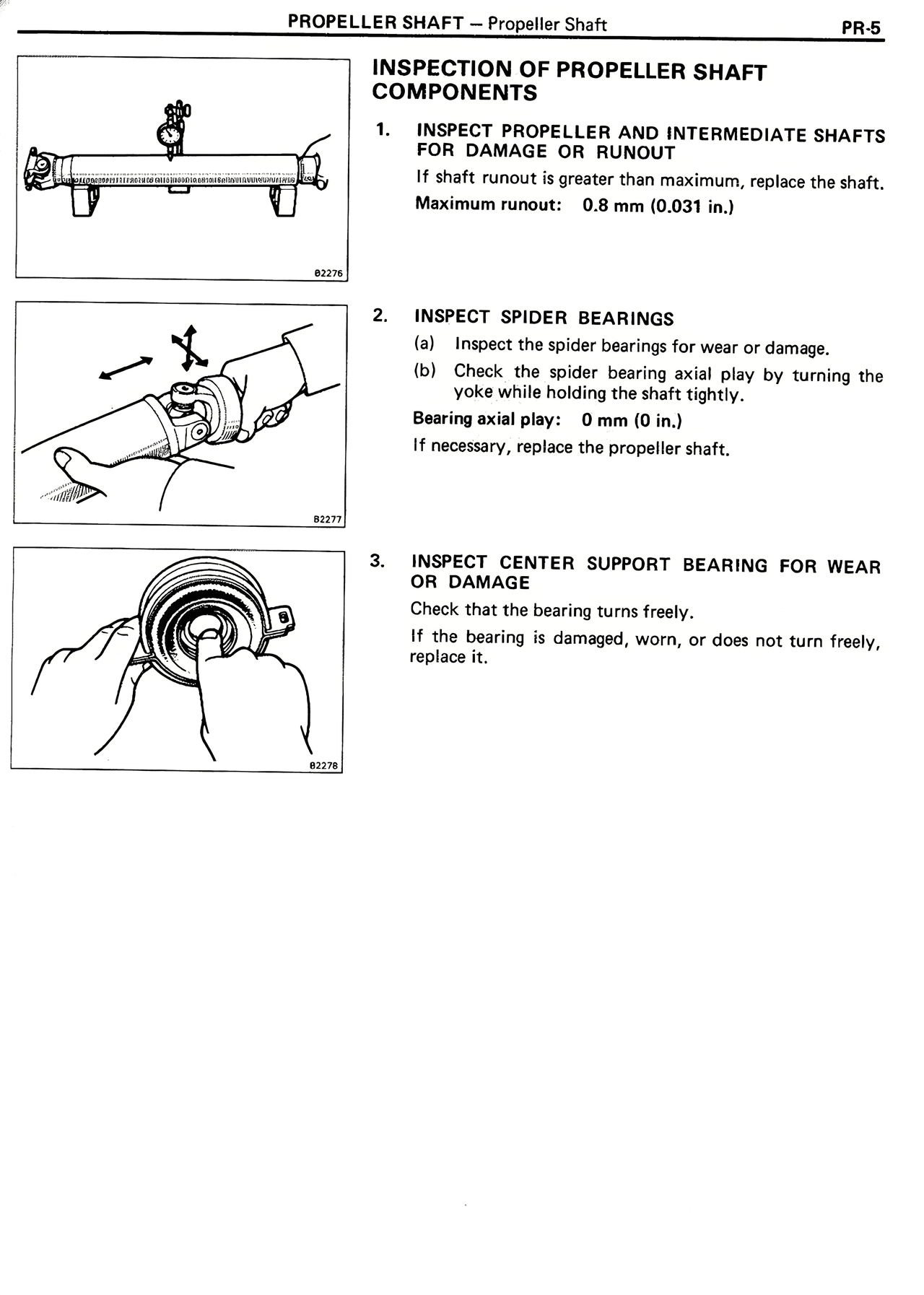 Inspection of Propeller Shaft Components — MK2 Supra Propeller Shaft, page 5