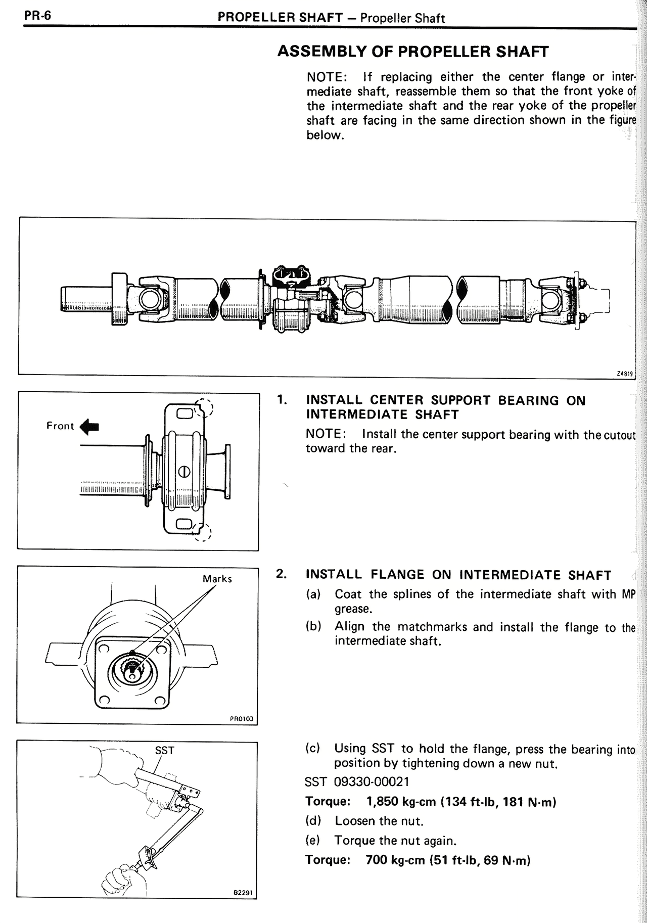 Assembly of Propeller Shaft — MK2 Supra Propeller Shaft, page 6
