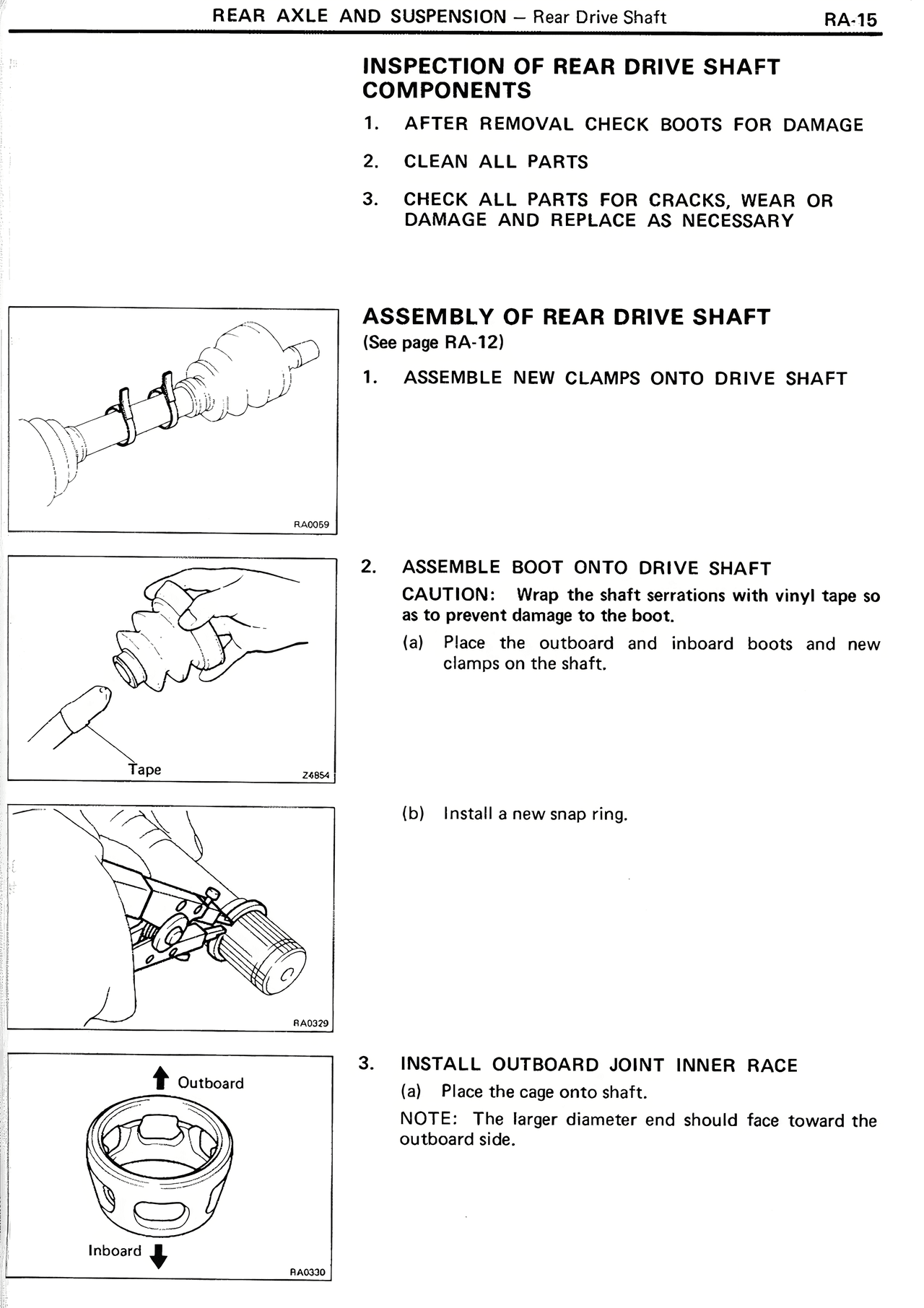 Inspection of Rear Drive Shaft Components — MK2 Supra Rear Axle And Suspension, page 15