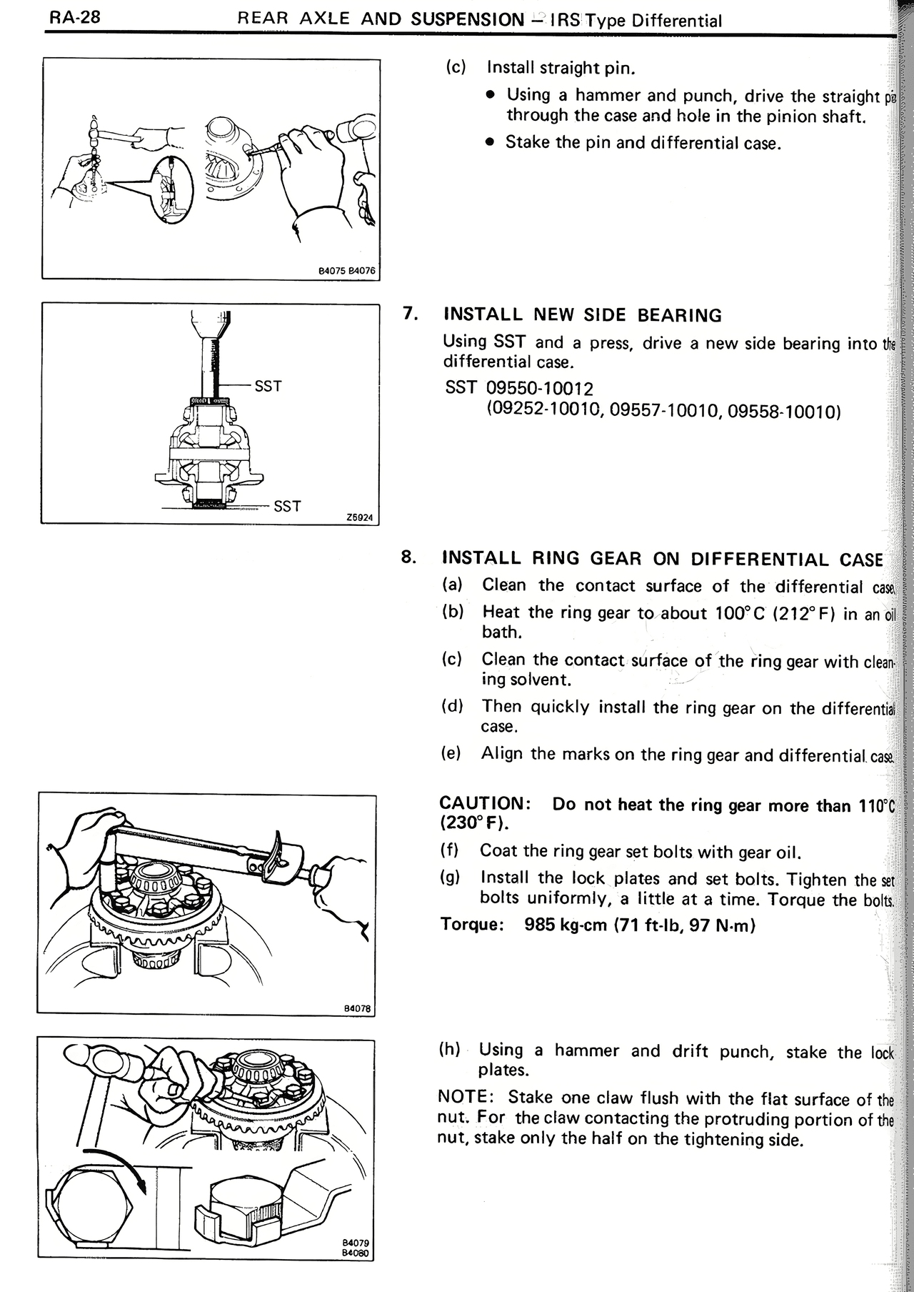 Rear Axle And Suspension — MK2 Supra Rear Axle And Suspension, page 28