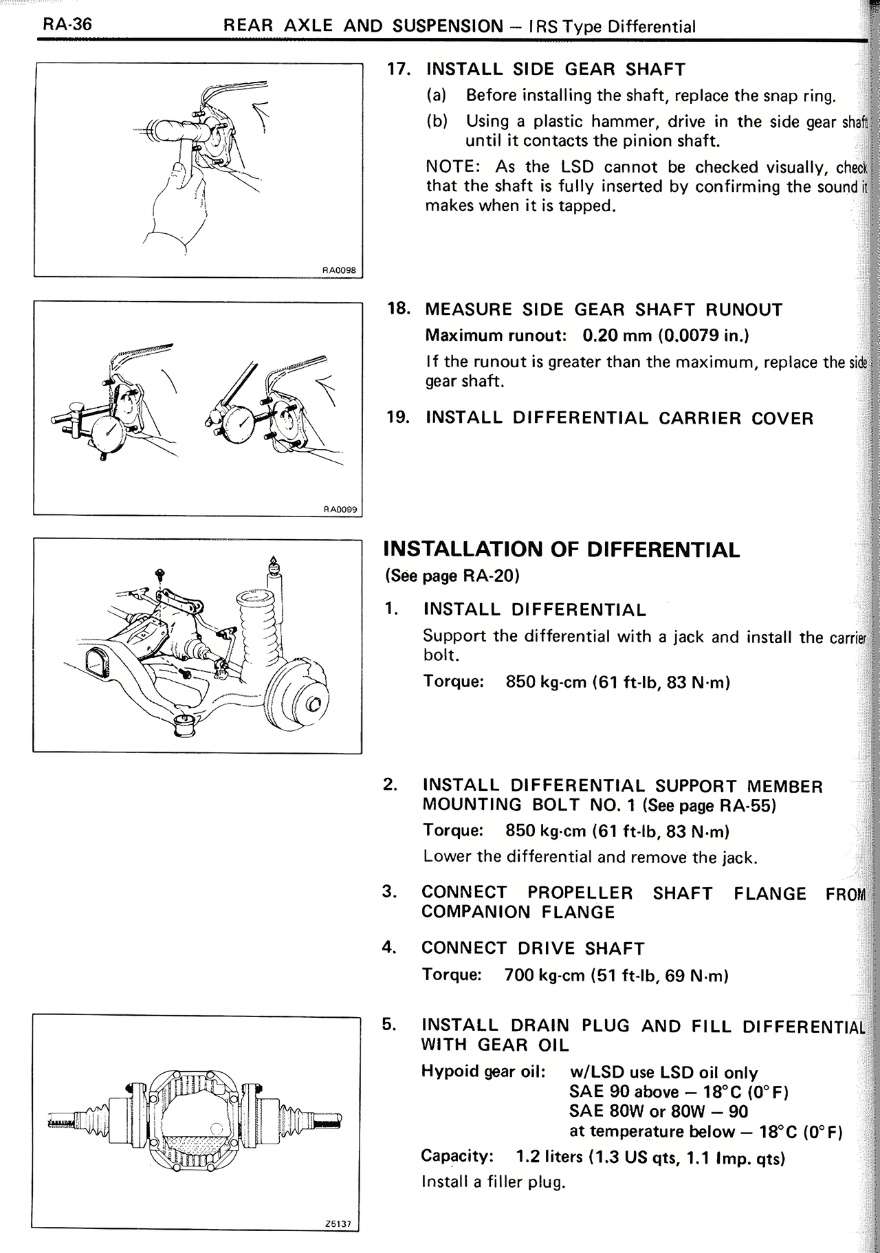 Rear Axle And Suspension — MK2 Supra Rear Axle And Suspension, page 36