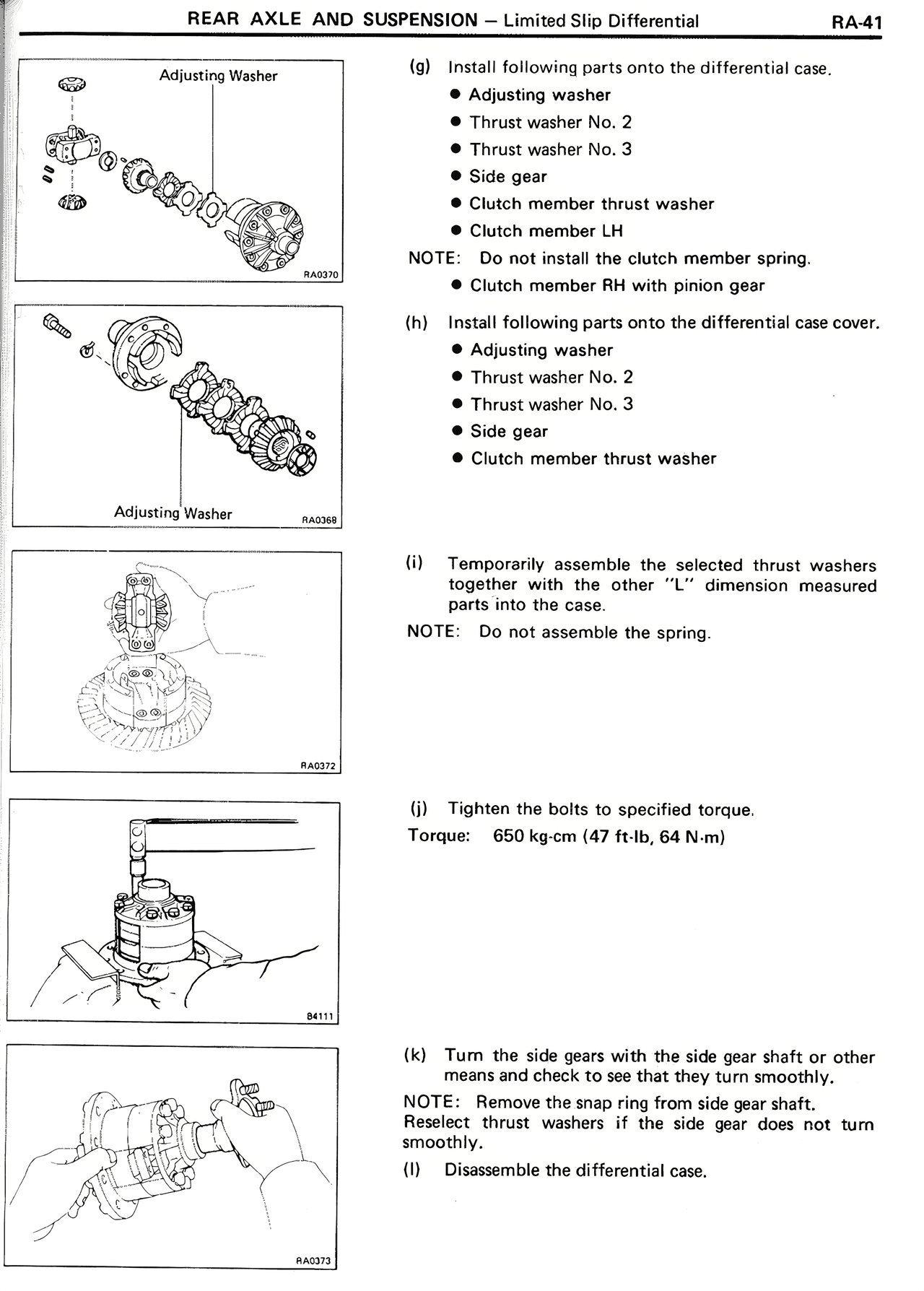 Rear Axle And Suspension — MK2 Supra Rear Axle And Suspension, page 41