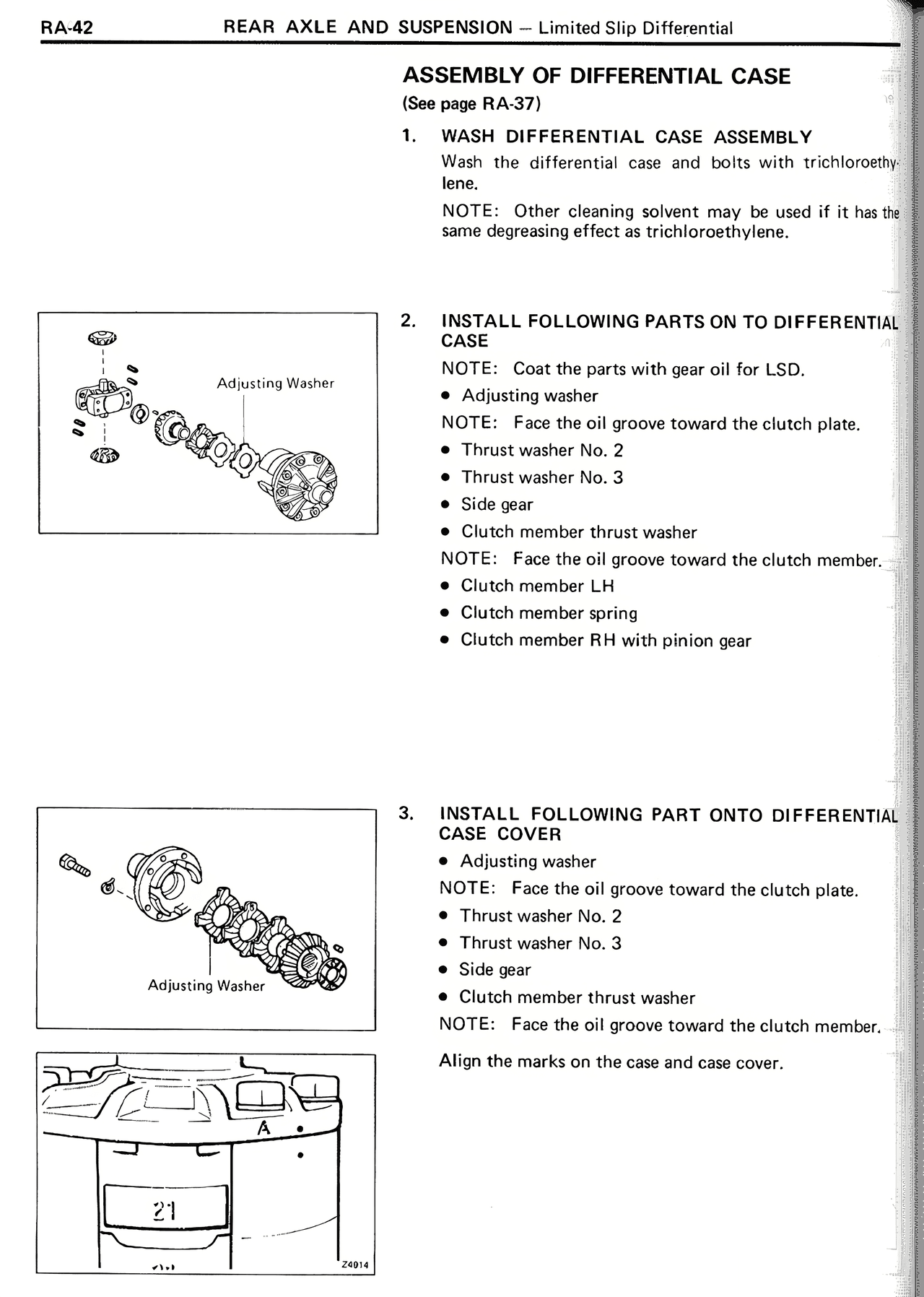 Assembly of Differential Case — MK2 Supra Rear Axle And Suspension, page 42