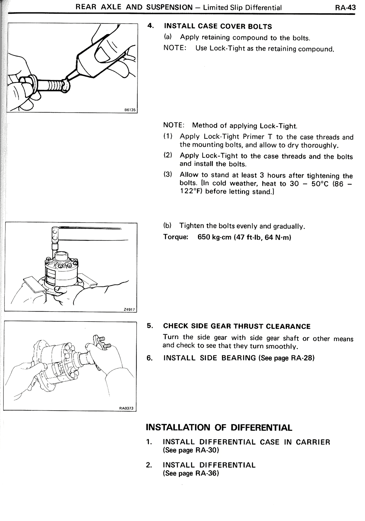 Rear Axle And Suspension — MK2 Supra Rear Axle And Suspension, page 43