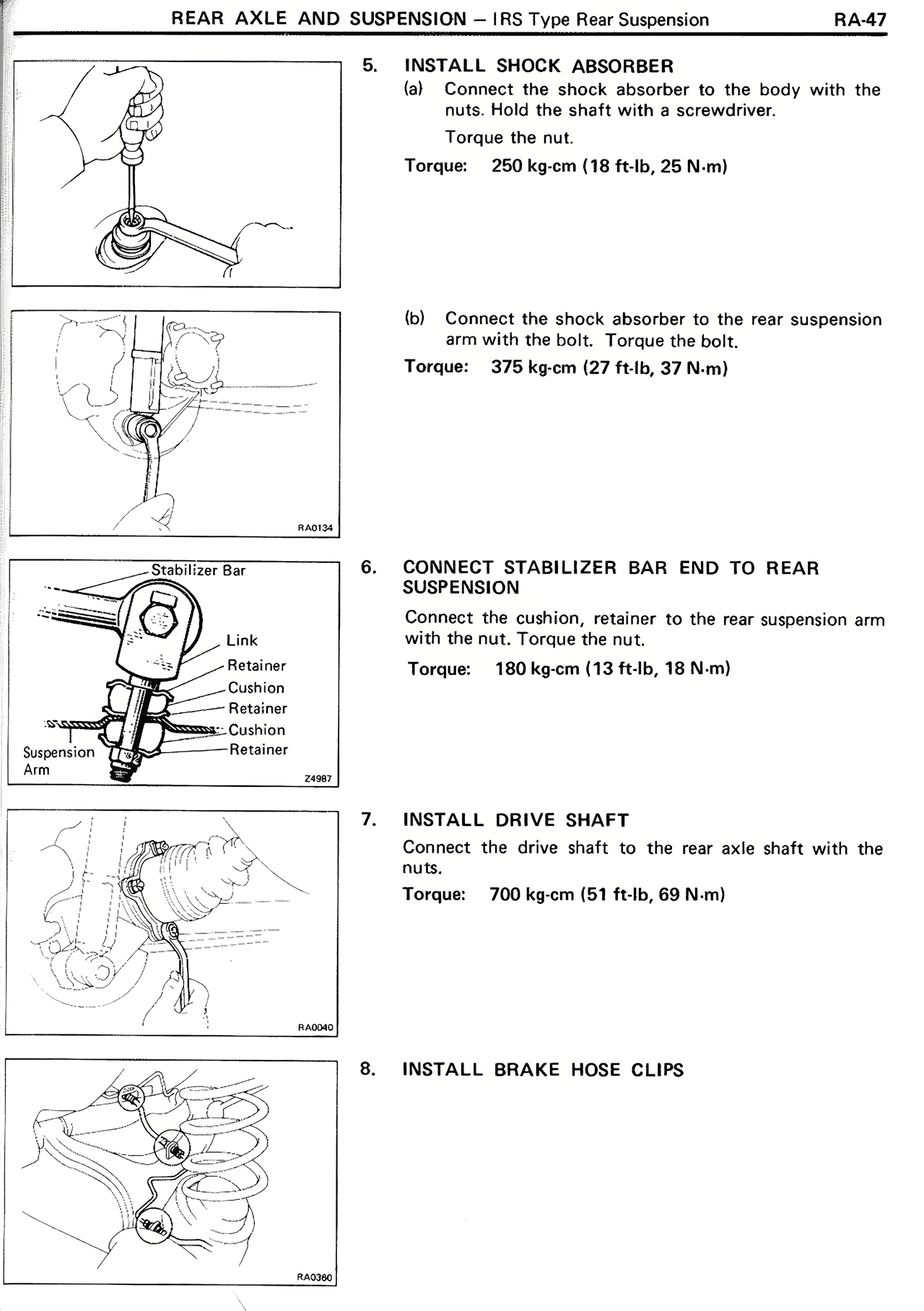 Rear Axle And Suspension — MK2 Supra Rear Axle And Suspension, page 47