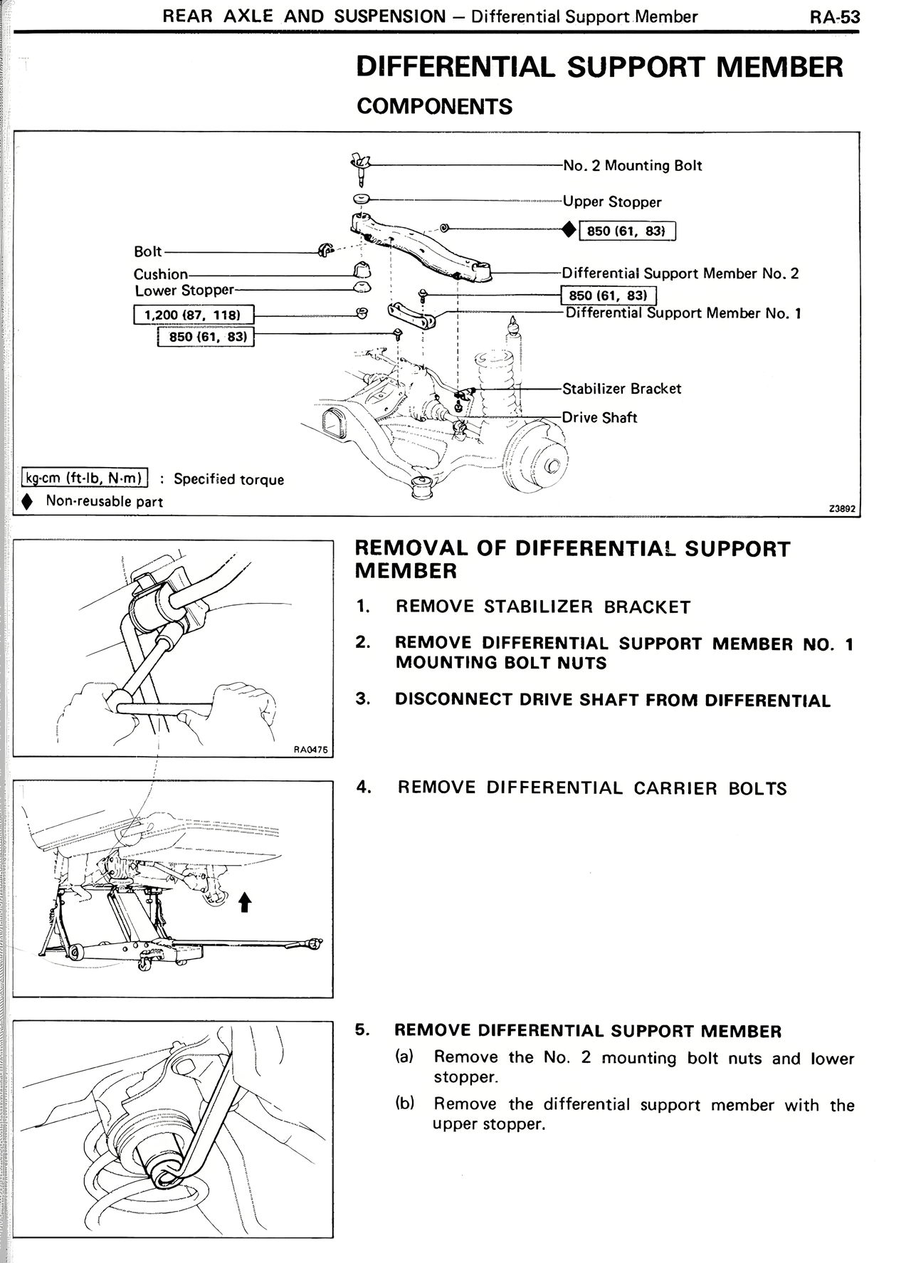 Differential Support Member — MK2 Supra Rear Axle And Suspension, page 53