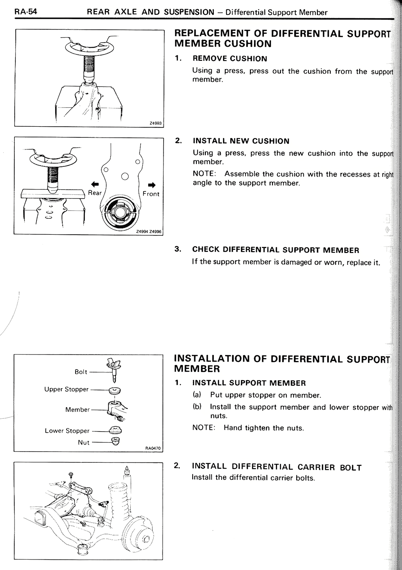 Rear Axle And Suspension — MK2 Supra Rear Axle And Suspension, page 54
