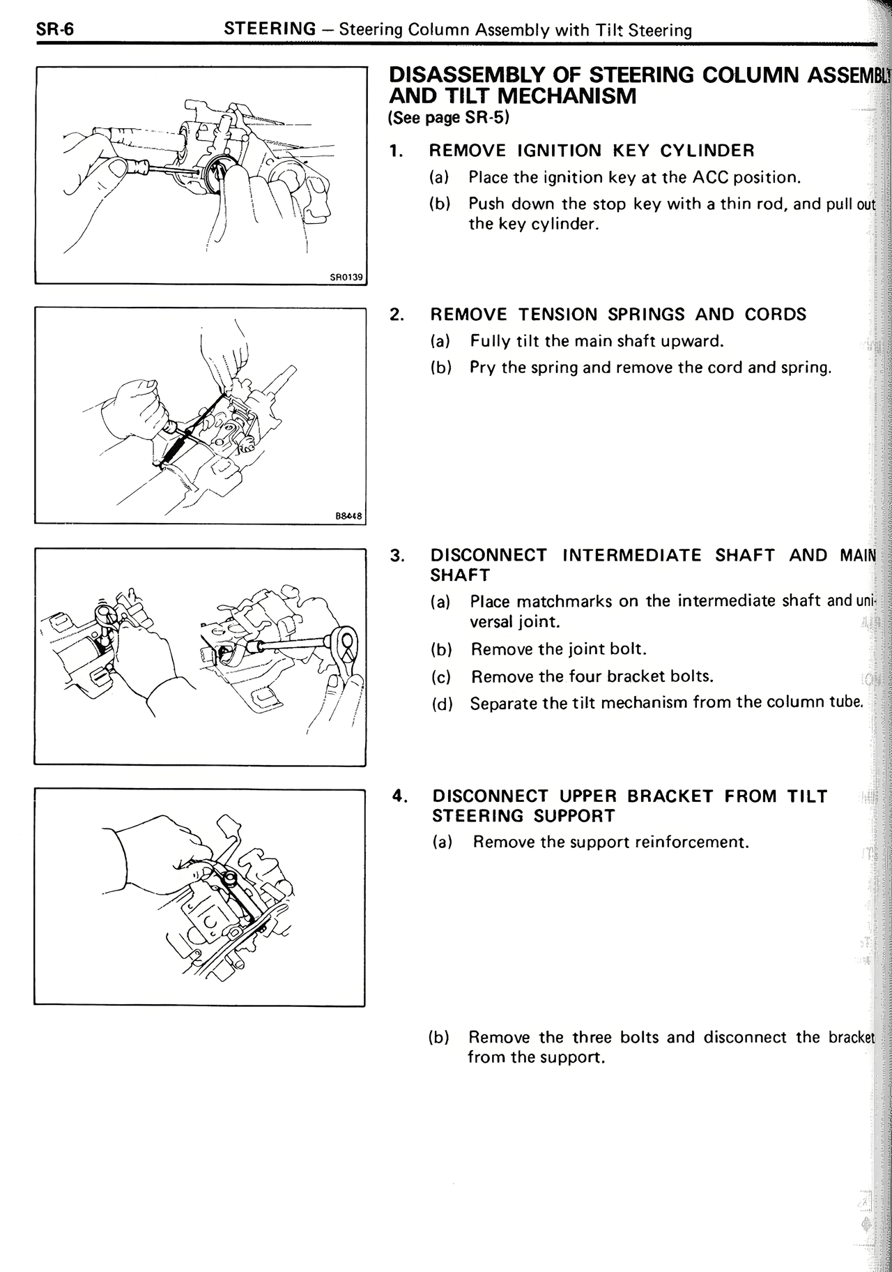 Disassembly of Steering Column Assembly and Tilt Mechanism — MK2 Supra Steering, page 6