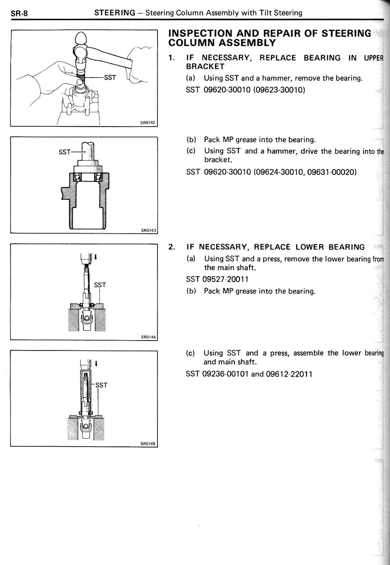 Inspection and Repair of Steering Column Assembly — MK2 Supra Steering, page 8