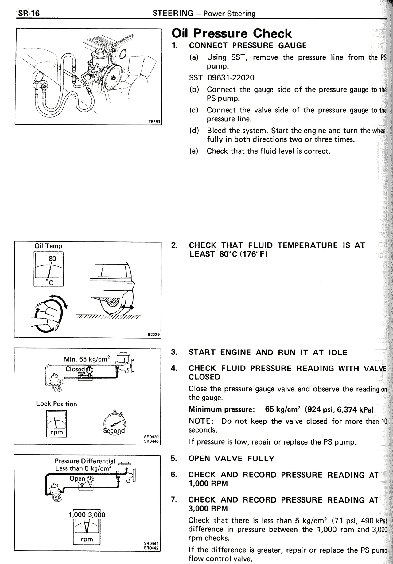 Oil Pressure Check — MK2 Supra Steering, page 16