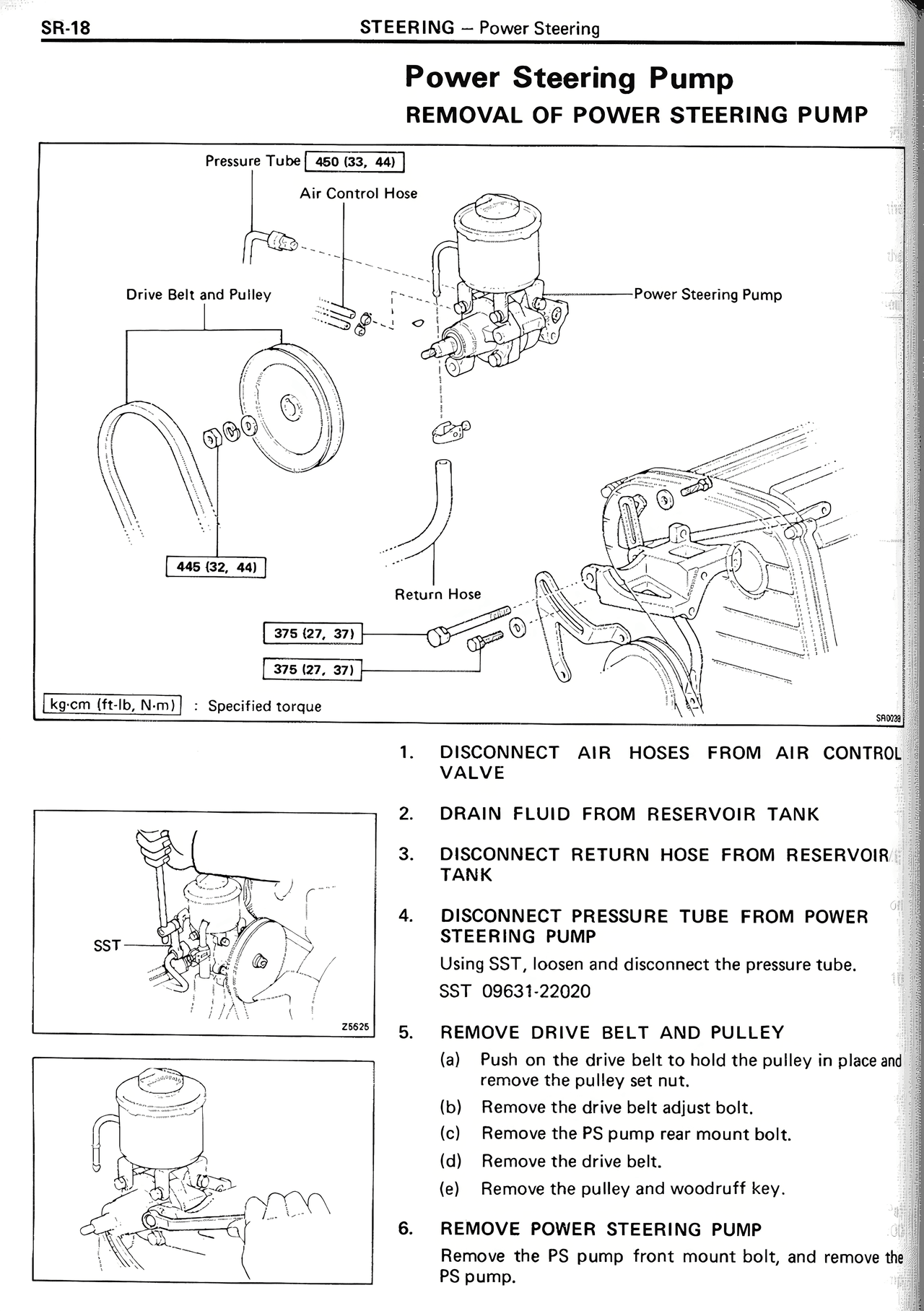 Power Steering Pump Removal of Power Steering Pump — MK2 Supra Steering, page 18