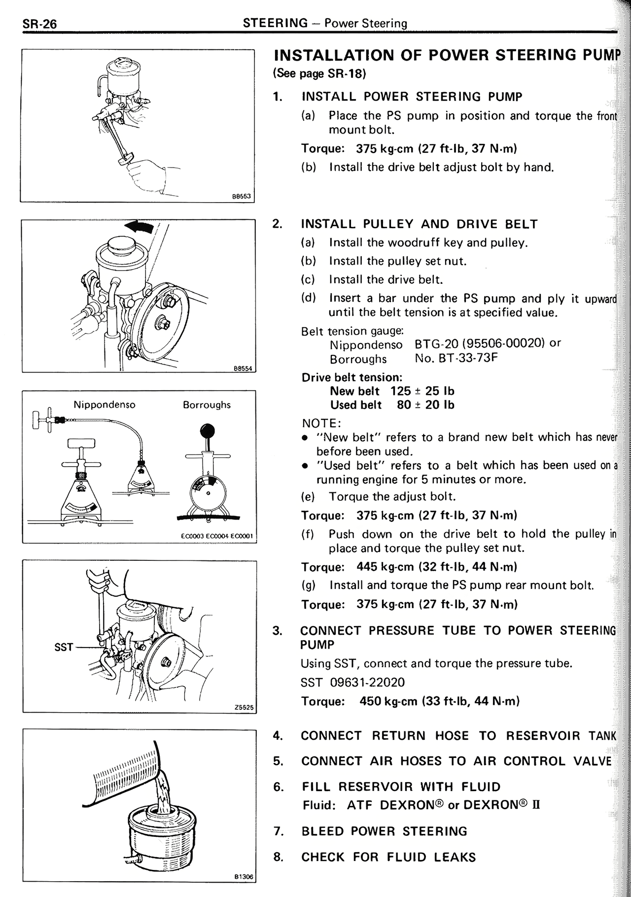 Installation of Power Steering Pump — MK2 Supra Steering, page 26