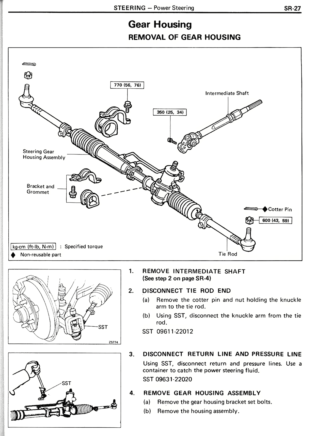 Gear Housing Removal of Gear Housing — MK2 Supra Steering, page 27