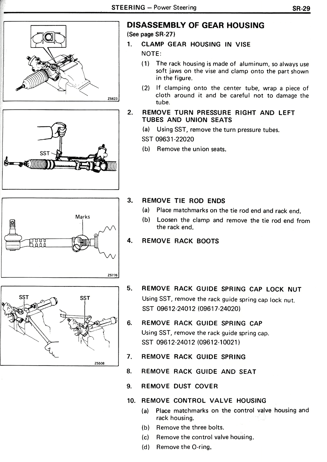 Disassembly of Gear Housing — MK2 Supra Steering, page 29
