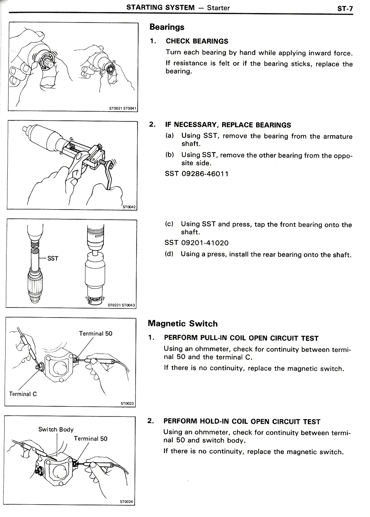 Starting System — MK2 Supra Starting System, page 7