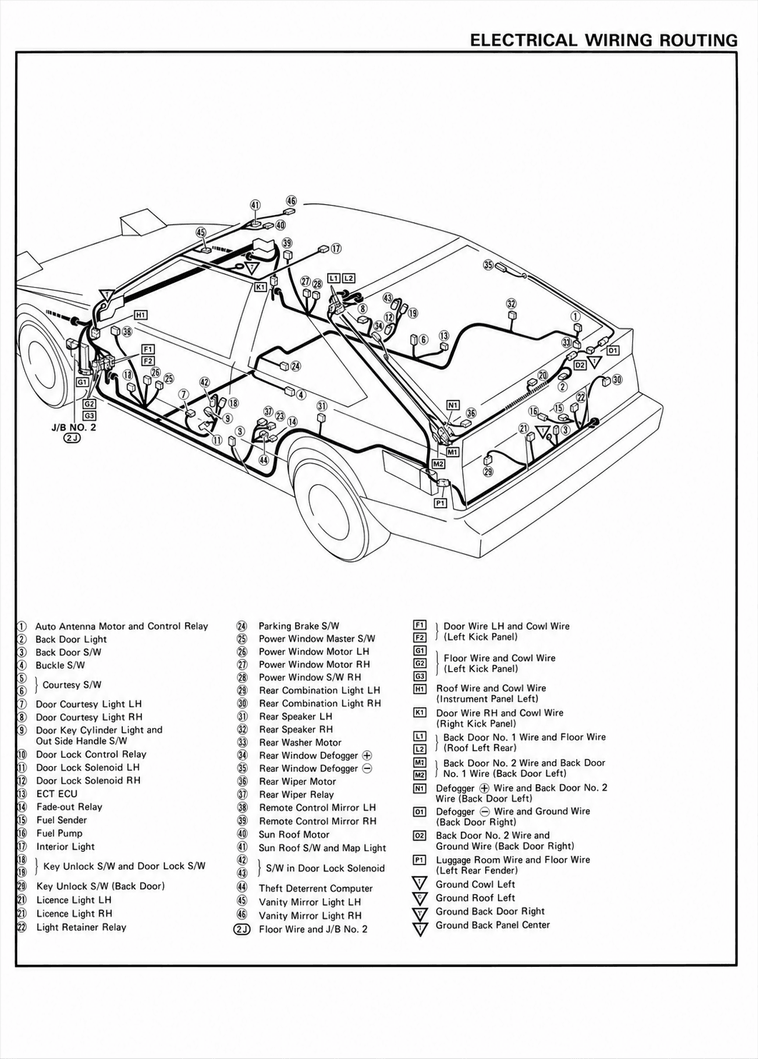Electrical Wiring Routing — MK2 Supra Electrical Wiring Routing wiring diagram, page 4