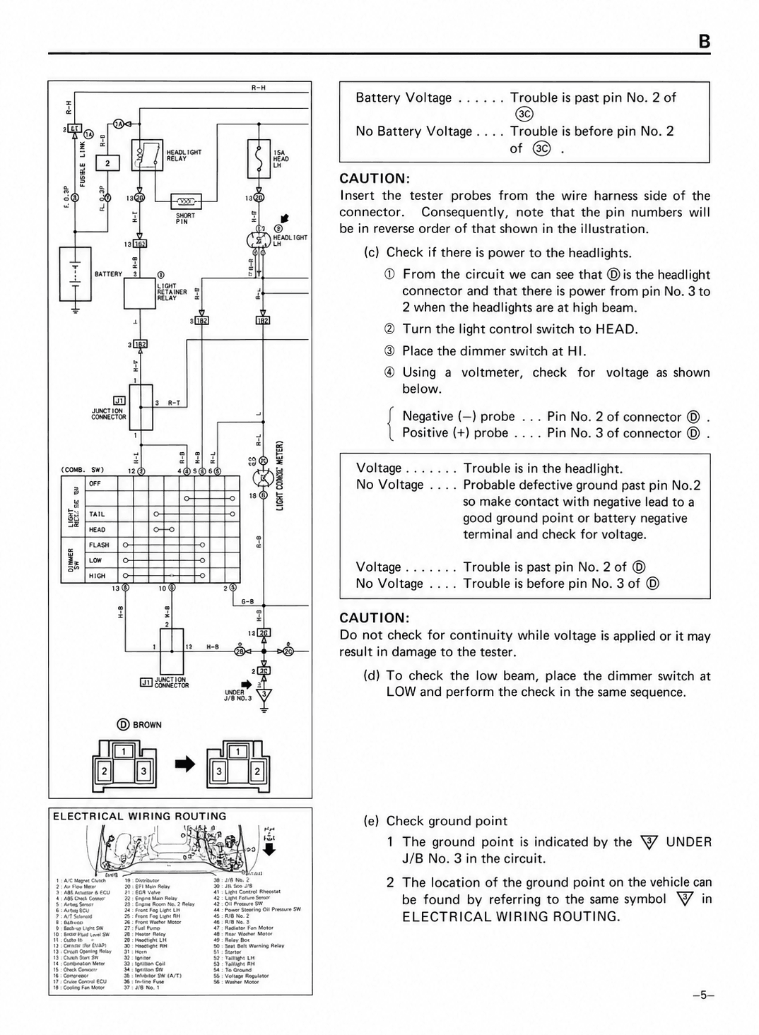 Headlight Circuit Troubleshooting — MK2 Supra How To Use This Manual wiring diagram, page 2