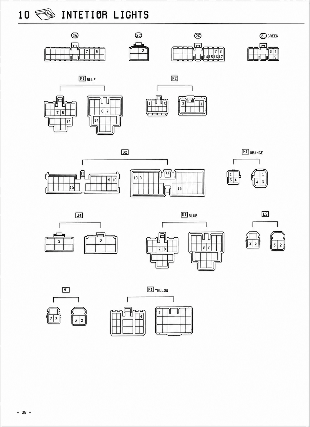 10 Interior Lights — MK2 Supra Interior Lights wiring diagram, page 3