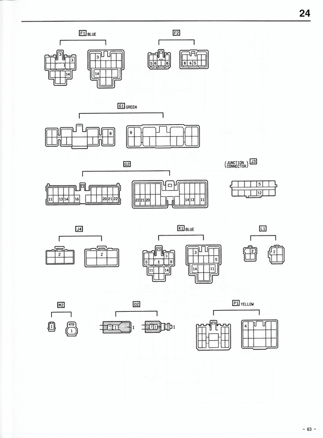 Connector Diagrams - Page 24 — MK2 Supra Theft Deterrent System wiring diagram, page 4