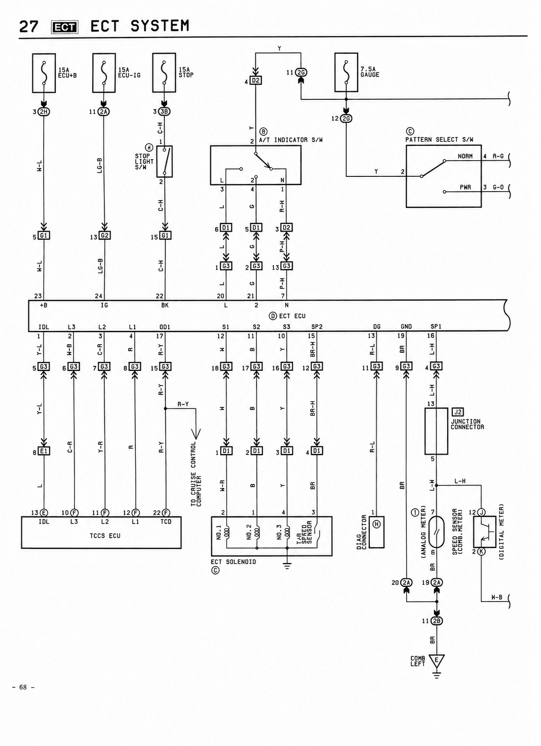 ECT System — MK2 Supra ECT System wiring diagram, page 1