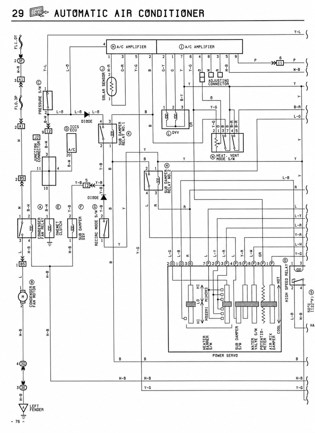 Automatic Air Conditioner — MK2 Supra Automatic Air Conditioner wiring diagram, page 1