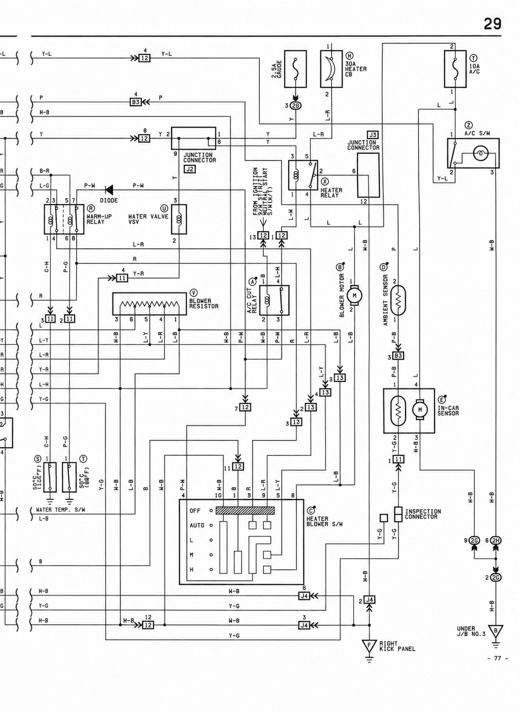 Heater and Air Conditioning Wiring Diagram — MK2 Supra Automatic Air Conditioner wiring diagram, page 2