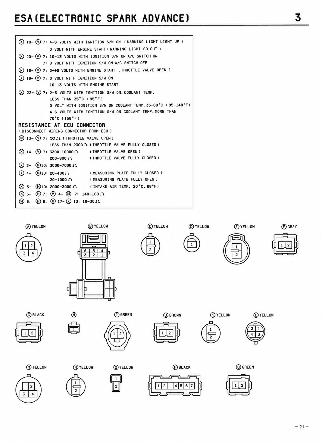 Esa (Electronic Spark Advance) > 3 — MK2 Supra TCCS System (EFI, ESA, ISC) wiring diagram, page 4