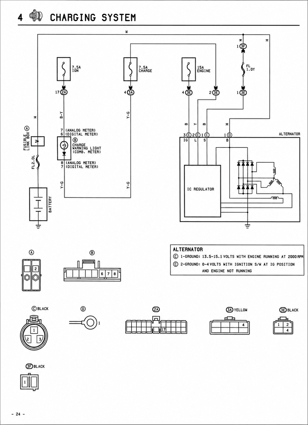 Charging System — MK2 Supra Charging System wiring diagram, page 1