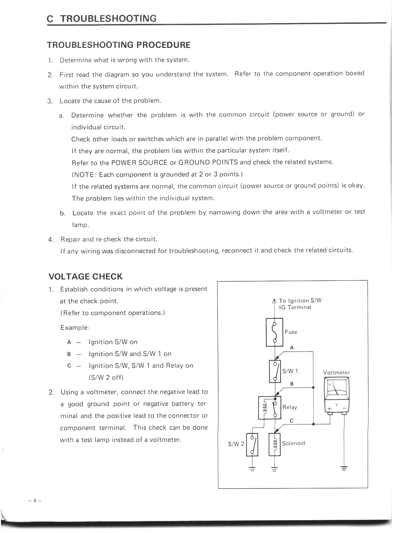 Troubleshooting Procedure — MK2 Supra Troubleshooting wiring diagram, page 1