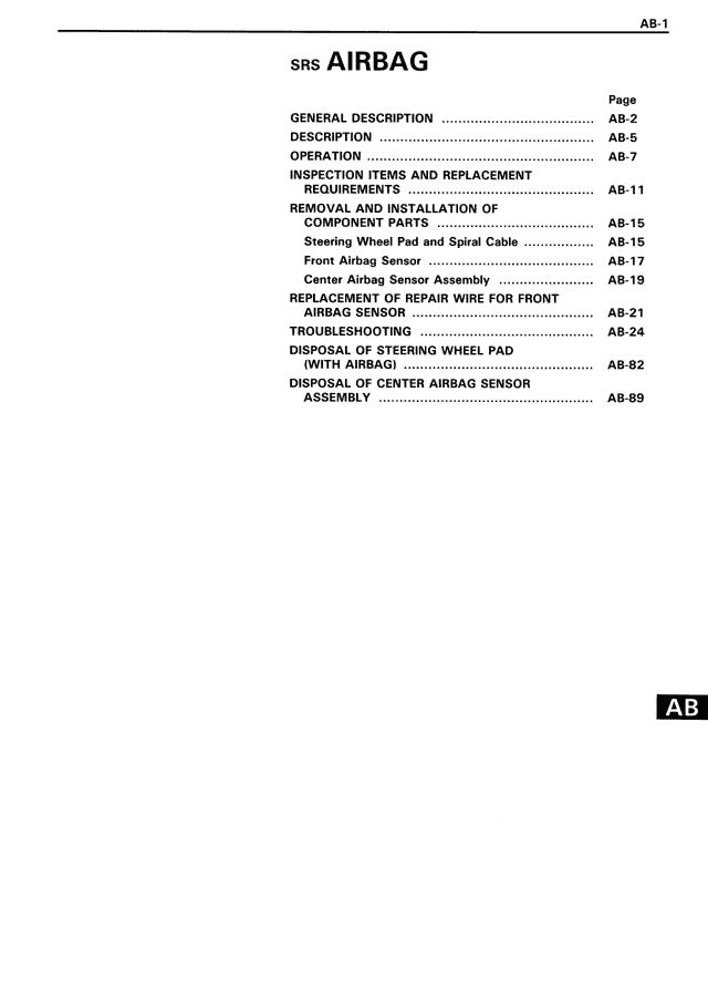 SRS Airbag — MK3 Supra SRS Airbag, page 1