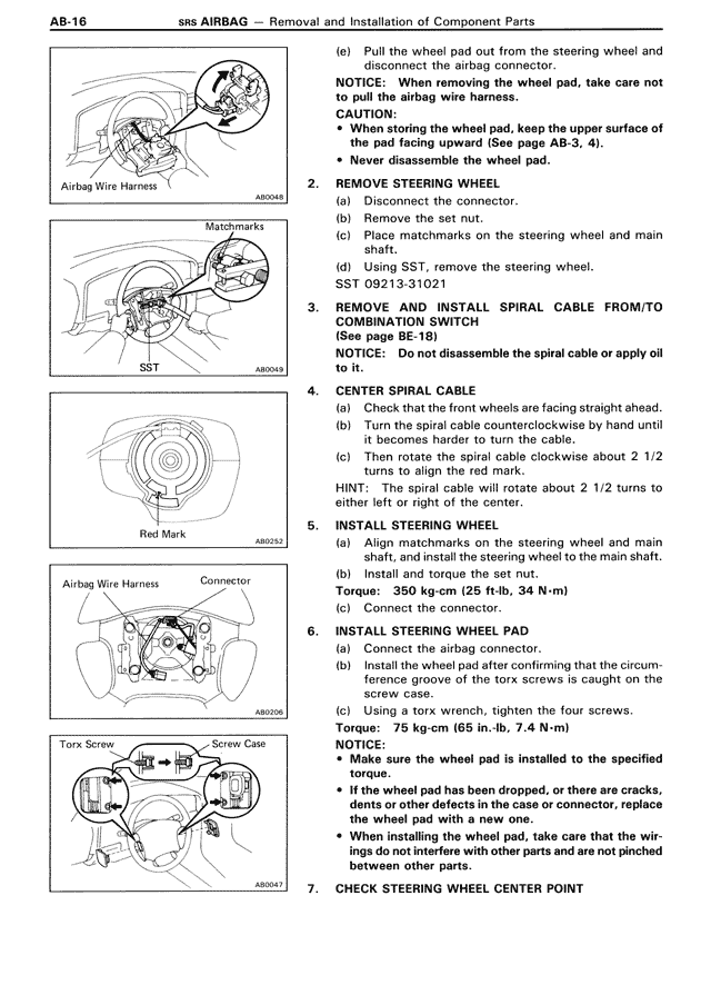 SRS Airbag — MK3 Supra SRS Airbag, page 16