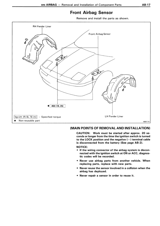 Front Airbag Sensor — MK3 Supra SRS Airbag, page 17