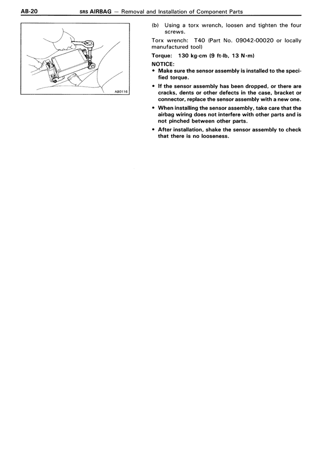 SRS Airbag — MK3 Supra SRS Airbag, page 20