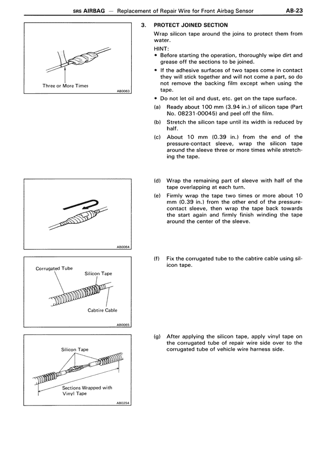 3. Protect Joined Section — MK3 Supra SRS Airbag, page 23