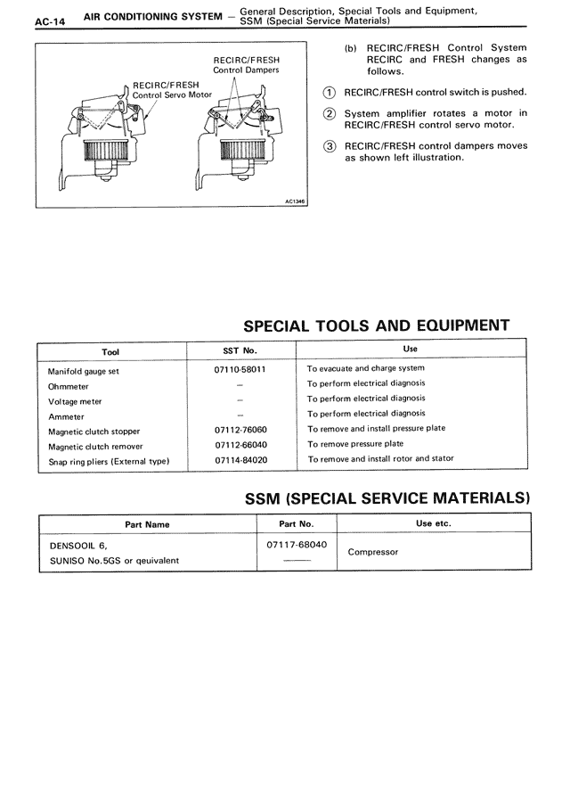 Air Conditioning System — MK3 Supra Air Conditioning System, page 14