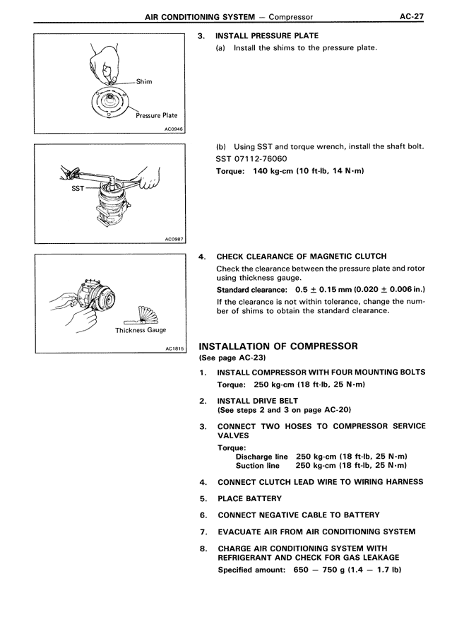 Air Conditioning System — MK3 Supra Air Conditioning System, page 27