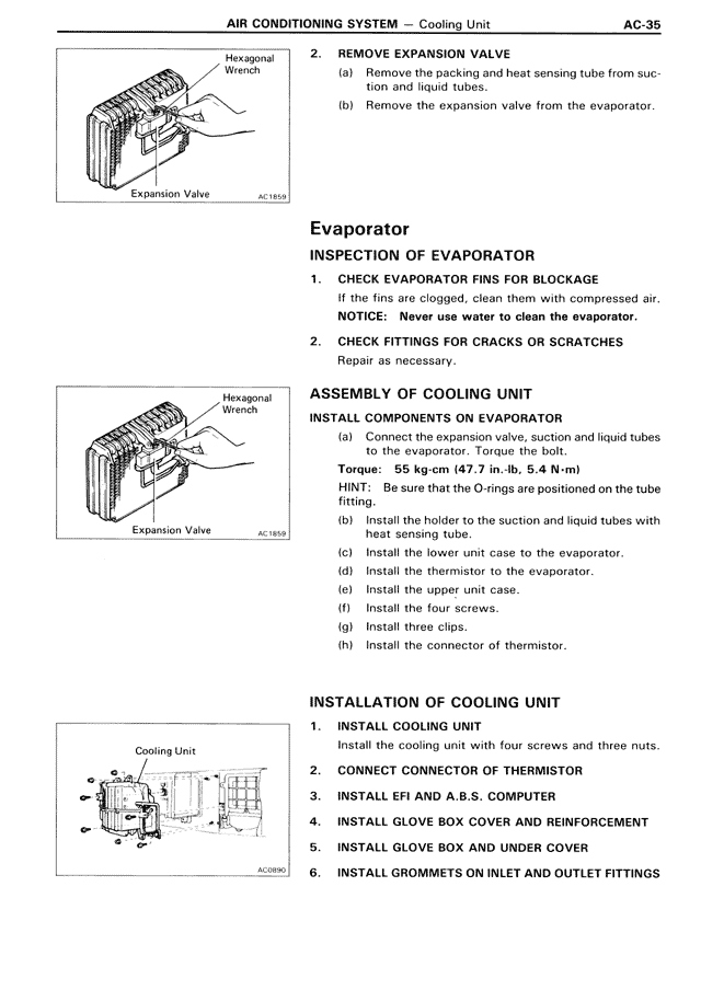 Air Conditioning System — MK3 Supra Air Conditioning System, page 35