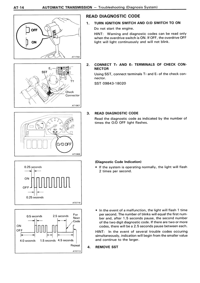 Read Diagnostic Code — MK3 Supra Automatic Transmission, page 14