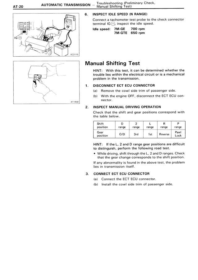 Automatic Transmission — MK3 Supra Automatic Transmission, page 20
