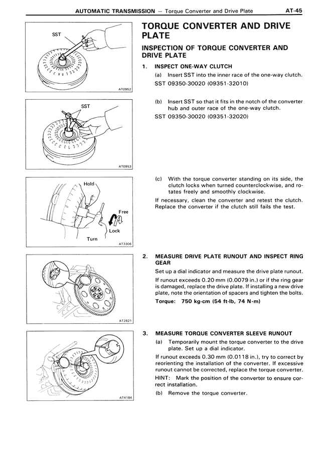Torque Converter and Drive Plate — MK3 Supra Automatic Transmission, page 45