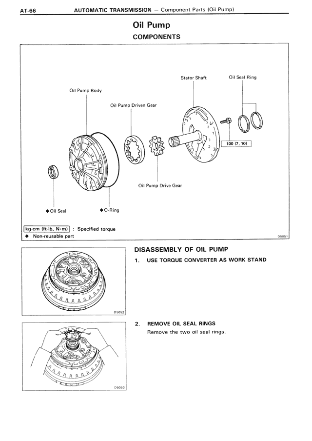 Oil Pump Components — MK3 Supra Automatic Transmission, page 66