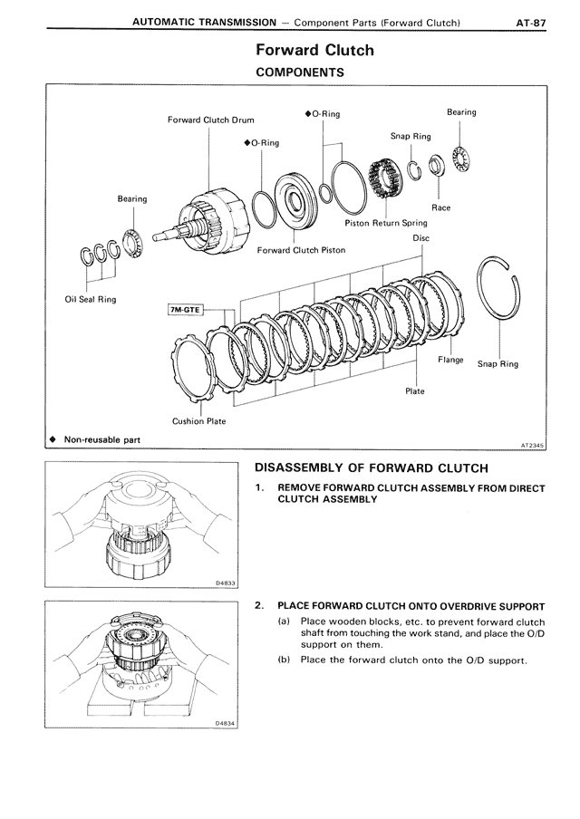 Forward Clutch — MK3 Supra Automatic Transmission, page 87
