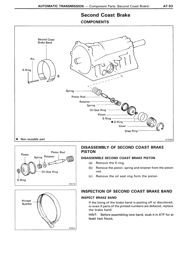 Second Coast Brake Components — MK3 Supra Automatic Transmission, page 93