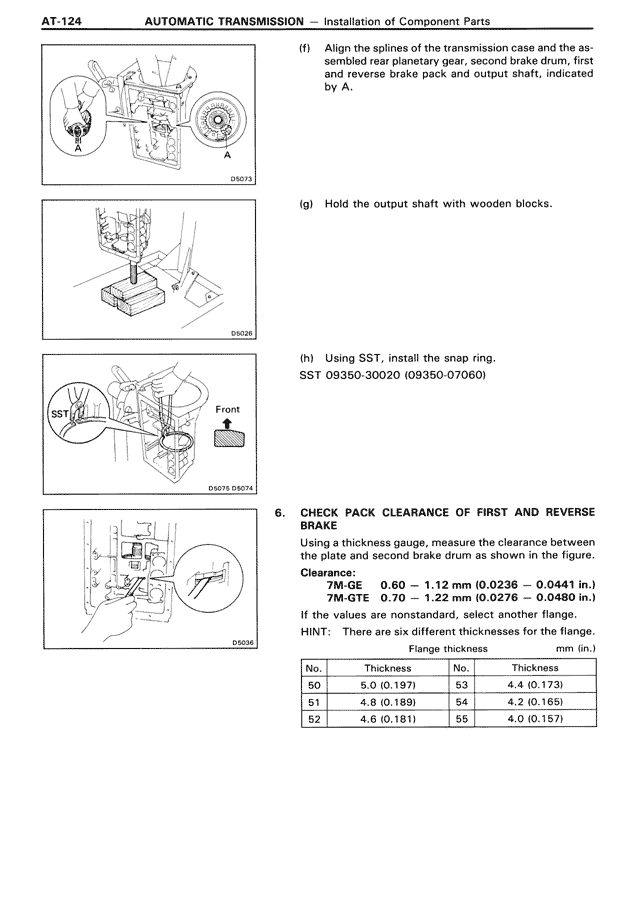 Automatic Transmission — MK3 Supra Automatic Transmission, page 124