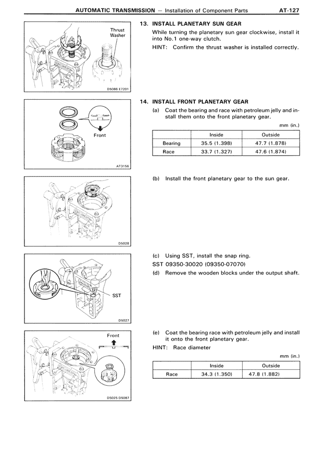 Automatic Transmission — MK3 Supra Automatic Transmission, page 127