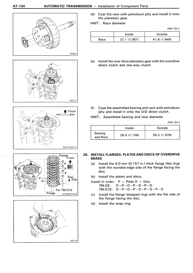 Automatic Transmission — MK3 Supra Automatic Transmission, page 134