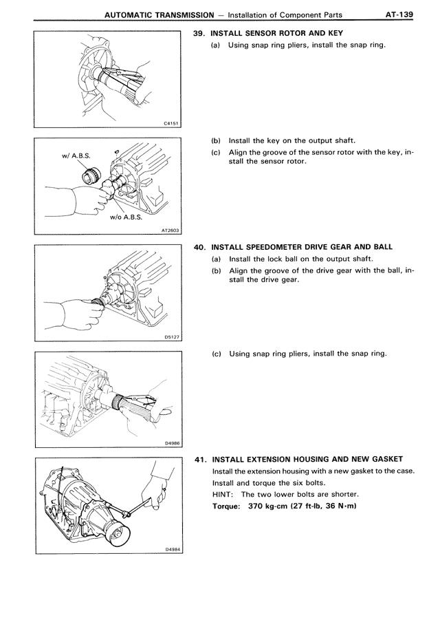 Automatic Transmission — MK3 Supra Automatic Transmission, page 139