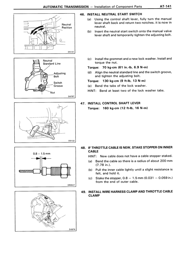 Automatic Transmission — MK3 Supra Automatic Transmission, page 141